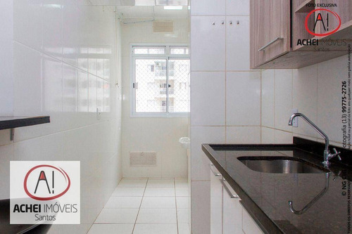 Imagem 17 de 30 de Apartamento Com 2 Dormitórios, Sala Com Sacada, Lazer Completo, 1 Vaga À Venda, 64 M² Por R$ 455.000 - Marapé - Santos/sp - Ap10953