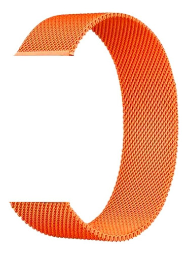 Pulseira Aço Magnética Compatível Com W68+ Ultra Series 8 Cor Laranja 42 Ao 49mm