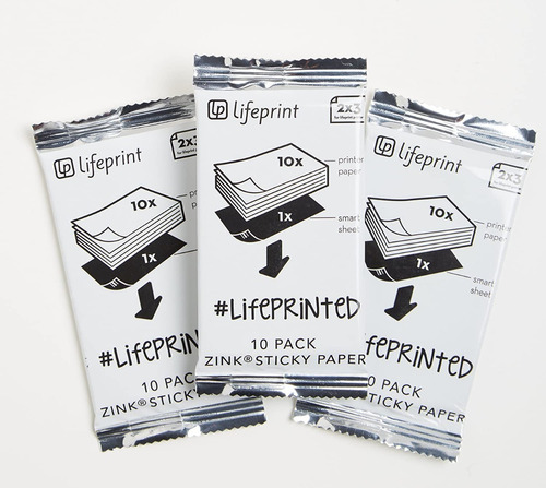 Paquete De 30 Hojas Para Impresora De Fotos Lifeprint Fr2em 