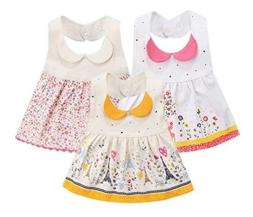 Baberos Impermeables Del Vestido De Gzmm Baby Girls Con Ajus