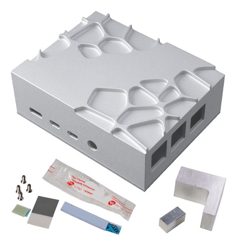 Akasa Gem Pro, Pure Aluminum Raspberry Pi 4 Case, Heavy Dut.