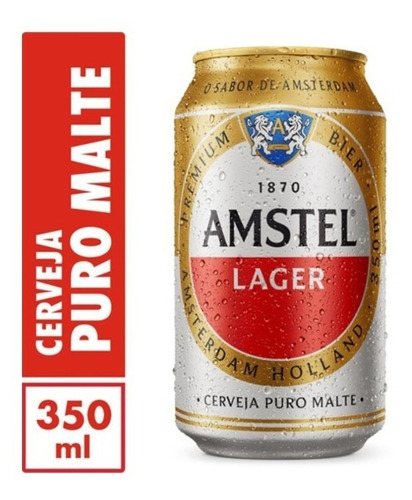 Cerveja Amstel Lata 350ml Kit C/6 Unidades