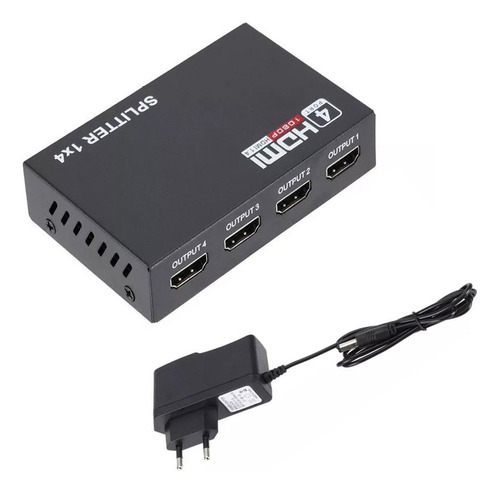 Splitter Hdmi 4 Salidas, V1.4, Soporta 3d. Amplificado Fc/bt