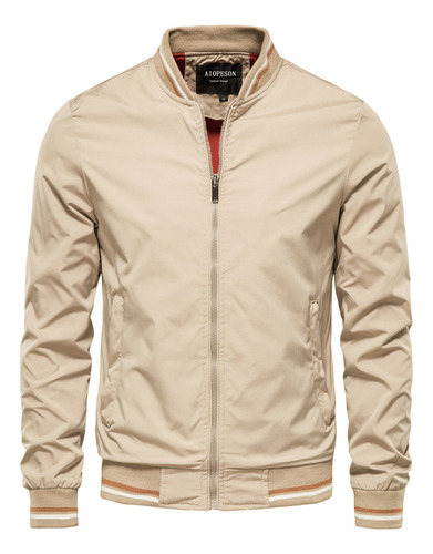 Abrigo Casual Tendencia Moda Chaqueta Delgada Color Sólido