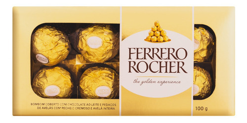 Ferrero Rocher Bombom 8 Unidades Presente Caixa 100g
