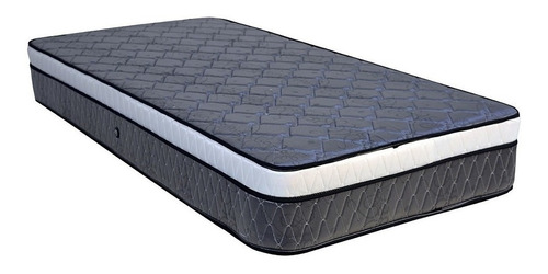 Colchón Y Sommier Viggo Dual Relax 90 X 190 1 Plaza Y Media Color Gris