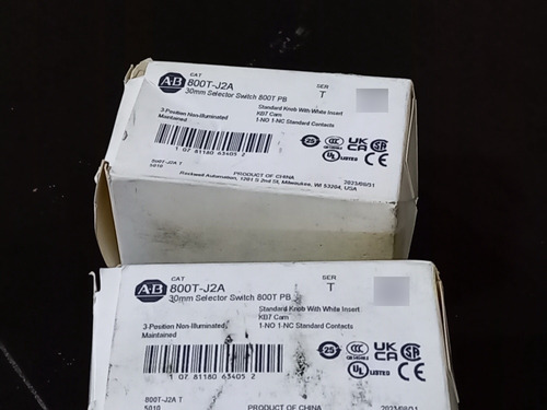 Selector 3 Posiciones 30mm.  800t-j2a  Allen Bradley