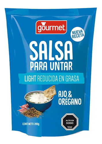 Salsa Untar Gourmet 200gr  Ajo Oregano(2uni)super