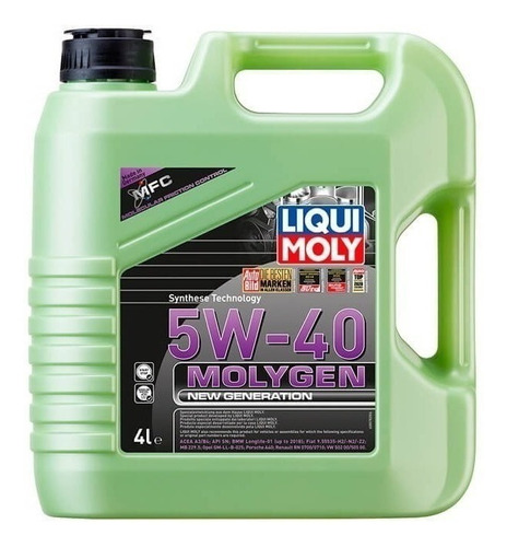 Aceite Liqui Moly Molygen 5w40 Molygen 4 Litros Sintetico