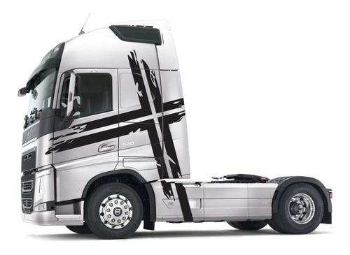 Par Adesivos Faixas Volvo Fh Performance Edition Preto Cor LATERAL PRETO