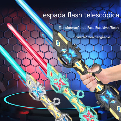 Espada Láser Retráctil De Doble Cabeza Para Niños