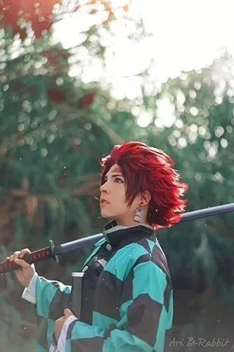 Caçador de Demônios de Anime: Kimetsu No Yaiba Zenitsu Giyu Tanjirou Kamado  Nezud Cosplay Feminino Masculino Fantasia de Kimono Uniforme GJCE.