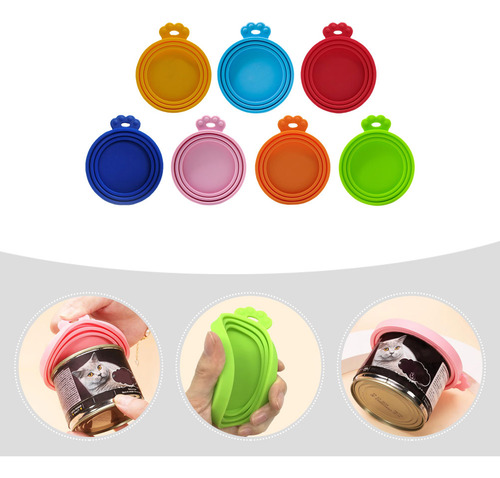 Tapas Pequeñas Para Latas De Comida Para Gatos, 7 Unidades