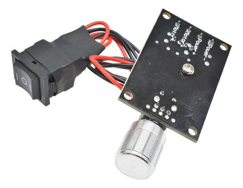 Controlador De Velocidade Pwm 6 A 28v Com Chave De Rotação