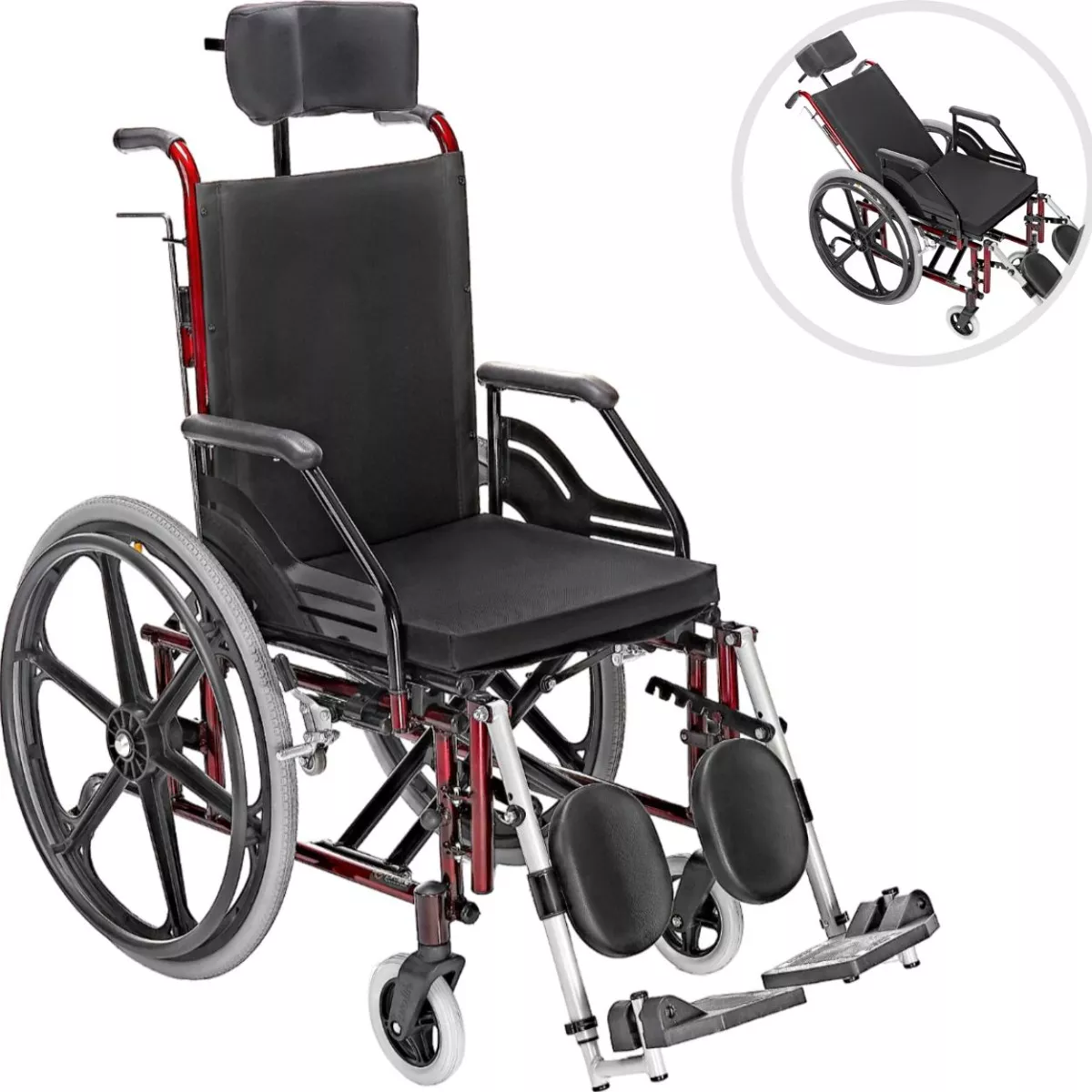 Segunda imagem para pesquisa de cadeira de rodas reclinavel