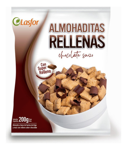 Almohaditas Rellenas De Chocolate Suizo Lasfor 200 Gr