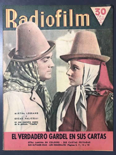 Revista Radiofilm N° 208 Gardel Mirtha Legrand 1949