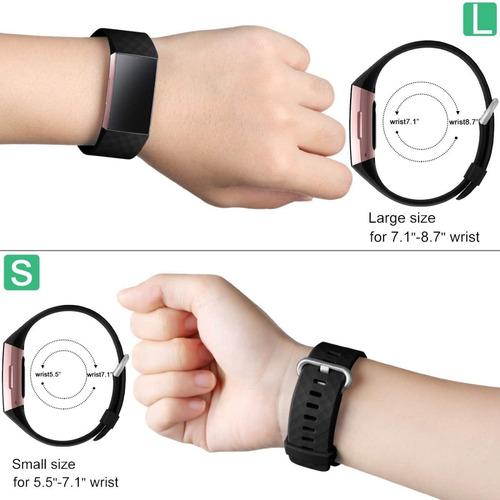 Imagen 7 de 8 de 3 Mallas De Reloj Fitbit Charge 4 / Charge 3 / Talle Small