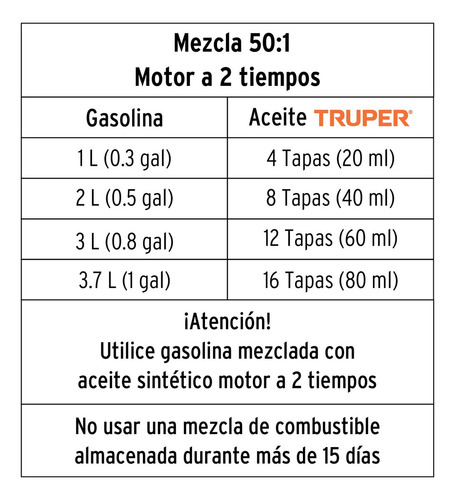 Motosierra 50 cc A Gasolina Con Barra De 16'' Truper MOT-5016