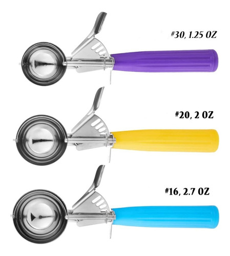 S 3 Pcs Cuchara Para Porciones De Galletas Cuchara Para