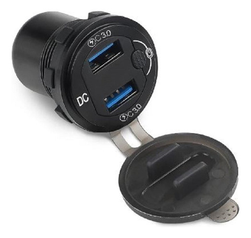 Cargador Usb 3,0 De Doble Puerto Para Auto O Moto