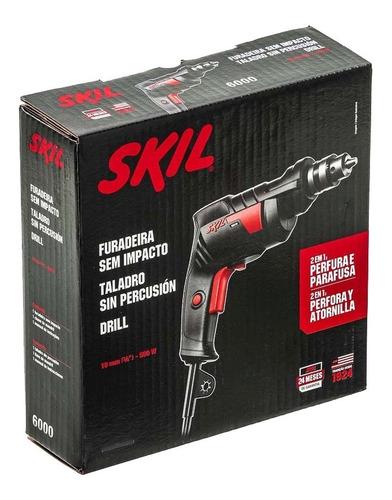 Imagen 3 de 9 de Taladro Atornillador Skil 6000 500w 220v Sin Percutora 10mm
