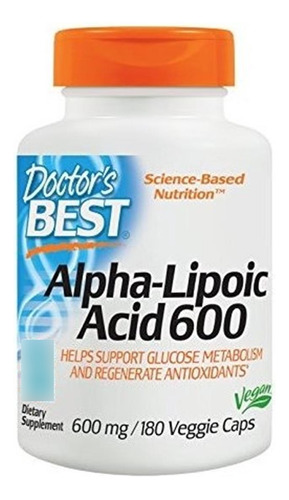 Doctor's Best Alpha-lipoic Acid, No Gmo, Sin Gluten, Vegano