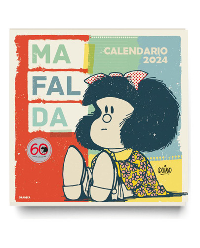 Calendario 2024 Mafalda De Pared - Quino (agendas) - Nuevo