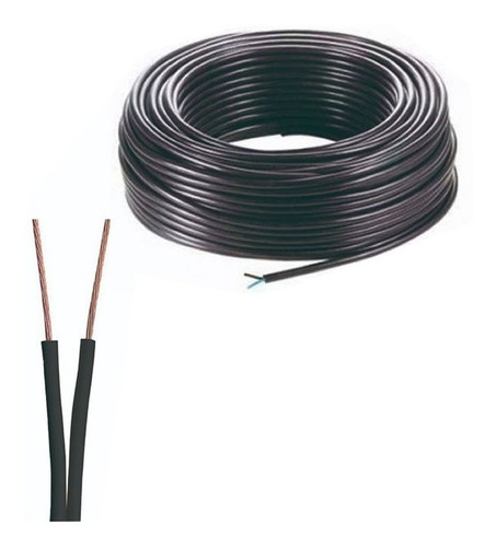 Cable Paralelo Bipolar Blanco O Negro X 2,5mm Flexivolt 25m