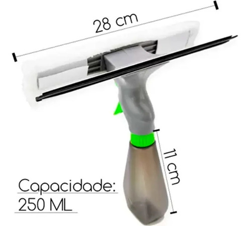Imagem 3 de 5 de Rodo Limpa Vidros Mop 3 Em 1 Spray E Reservatório Lyor