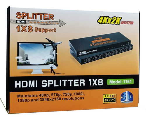Multiplicador Splitter Hdmi 1x 8  4k X 2k 3d Salidas