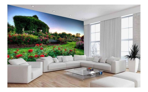 Papel De Parede Jardim Flores Decoração 3d 7m² Jjp30