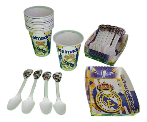 Kit Decoracion Real Madrid Descartables 12invit Leer Dc