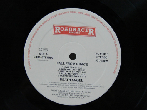 Vinilo Death Angel Fall From Grace 1990 Ed Holanda C/1 (Usado)
