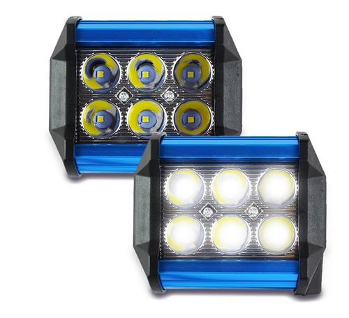 Par Faro 6 Hiper Led 4x2 Aux. Dually C/est Carcasa De Color