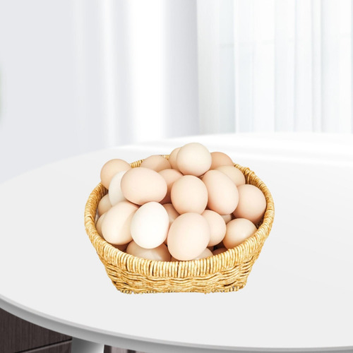 Cesta De Comida Apilable, Cesta De Mimbre De Imitación, S