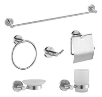 Comprar Set De Baño Accesorios Juego De Baño 6 Piezas Cromado