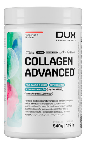Collagen Advanced Pote 540g Sabor Tangerina E Hibisco
