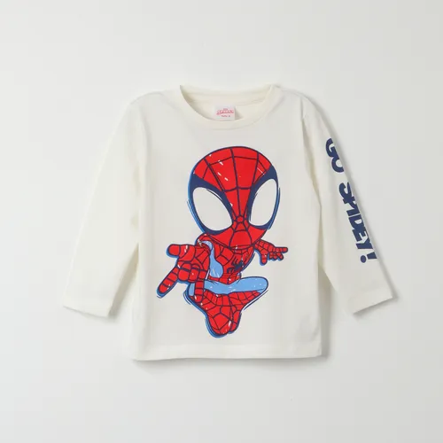 Polera Manga Larga Niño Spidey Go Spidey Beige Marvel