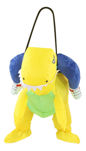 Disfraz Inflable Con Forma De Dinosaurio Modelo Amarillo De