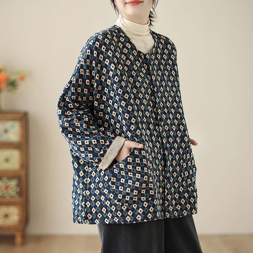 Chaqueta Holgada De Algodón Con Capucha Para Mujer Y Abrigo