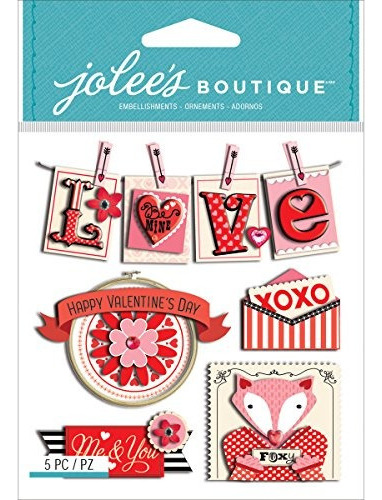 Jolees Boutique Dimensional Stickers Valentine Words