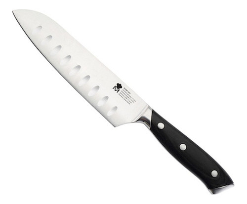 Cuchillo Santoku 17.5cm Acero Inox. Master Pro Color Negro