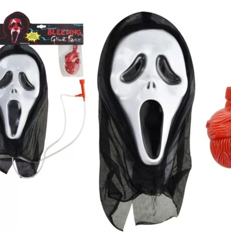 Mascara Corazon Con Sangre Diseño Screams Halloween
