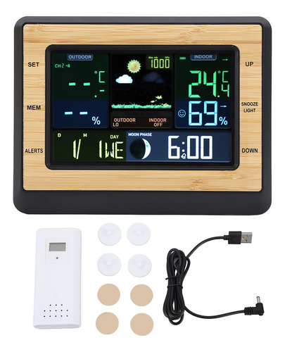 Reloj De Temperatura Y Humedad, Estación De Previsión Meteor