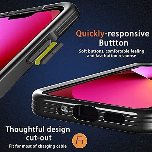 Imagen 6 de 6 de Funda Milomdoi iPhone 13 2021/6.1inch/shockproof/negro