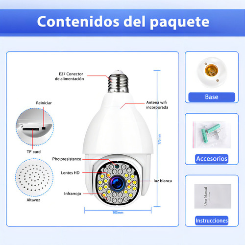 Nnn Cámara De Seguridad Genérica E27 Security Con