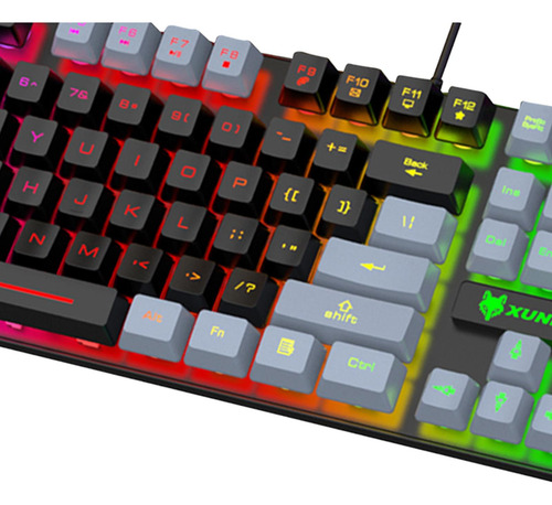 Teclado Para Juegos Teclado Con Cable Usb Ergonómico,