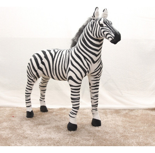 Simulação Boneca Zebra Grande Brinquedo De Pelúcia