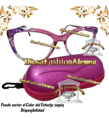 Armazón Anteojo Lentes Marco Cat Eye Mujer - Mod. Ibiza Mix Rosa/lila/azul